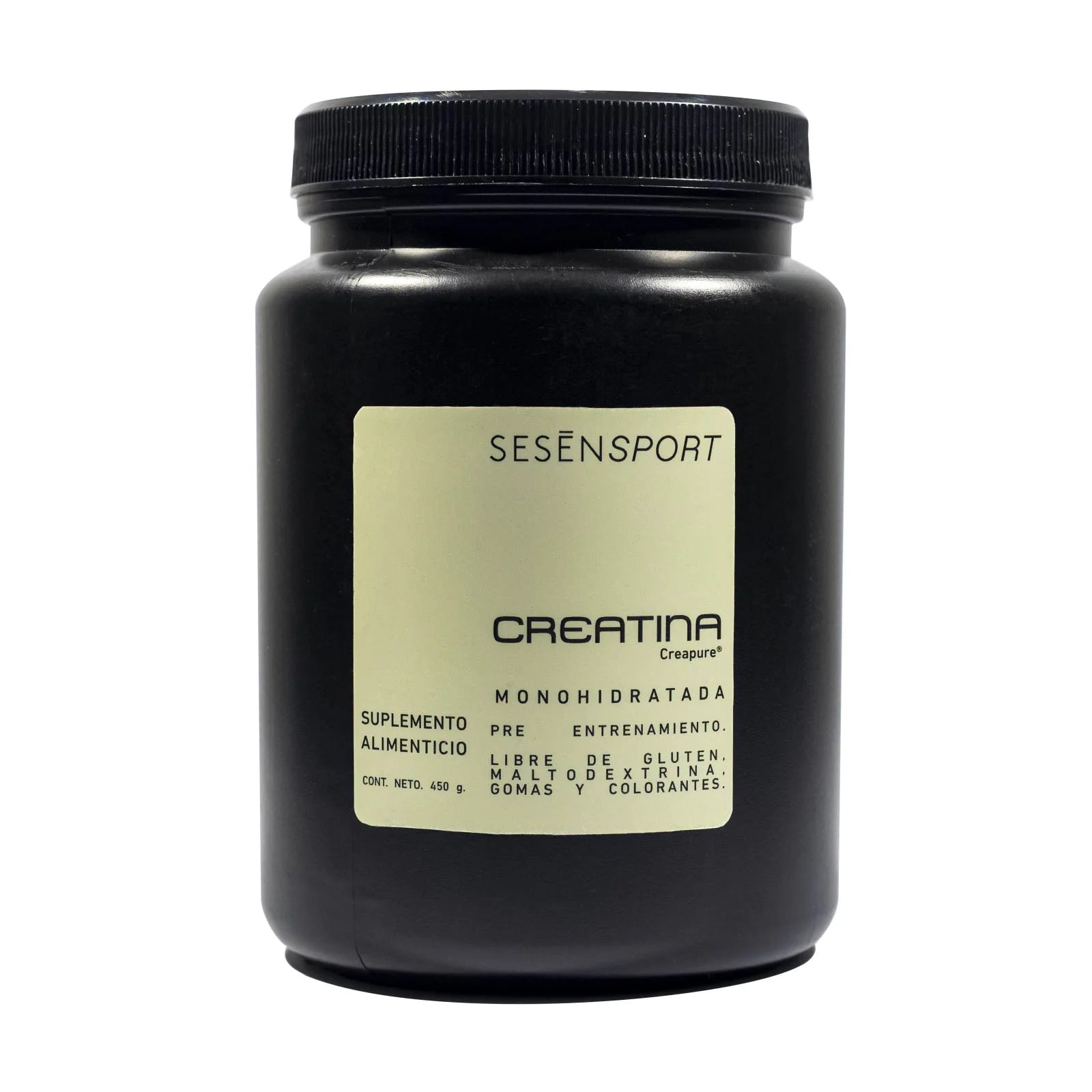 Frasco de creatina monohidratada