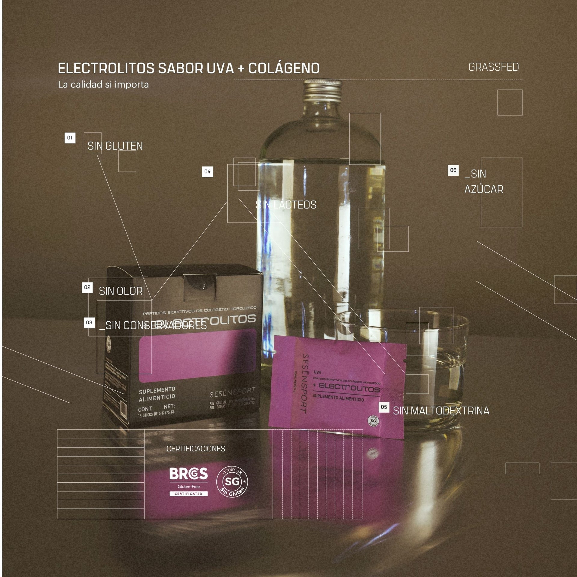 Electrolitos + Colágeno / Uva