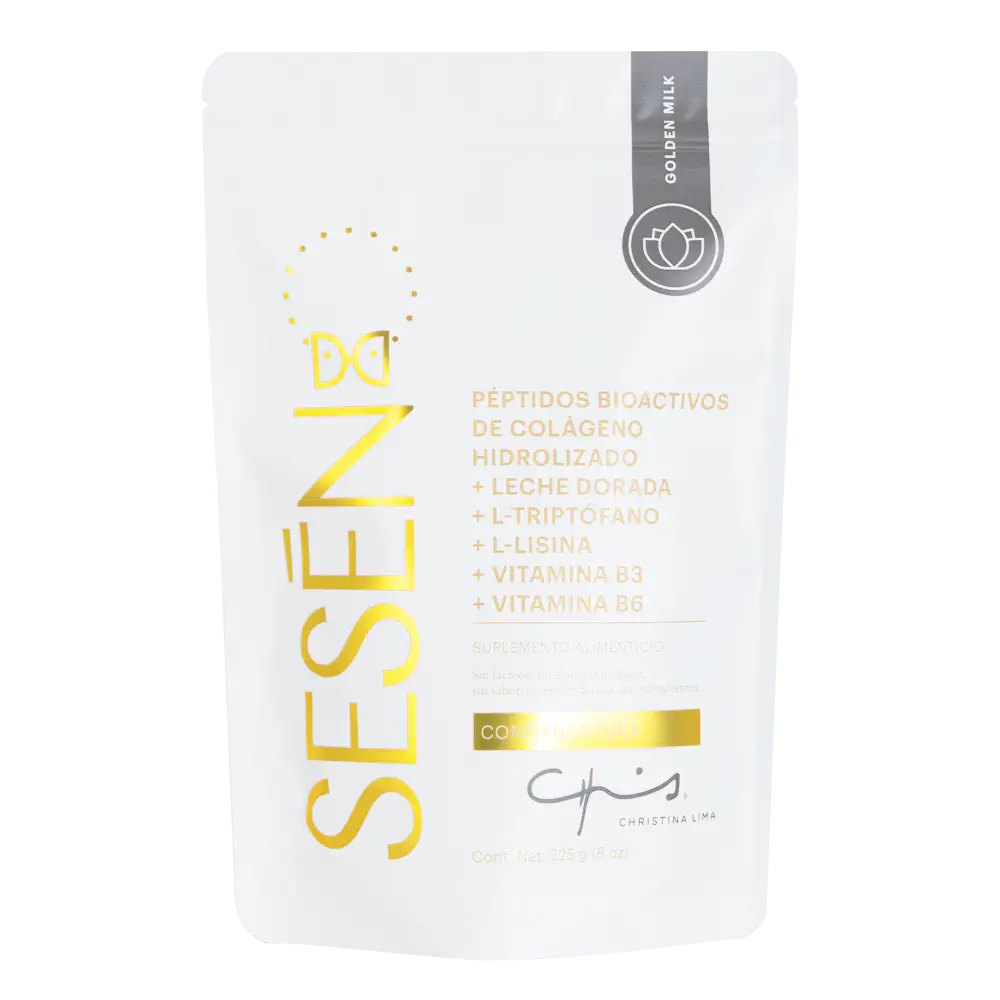 Empaque frontal de Péptidos de Colágeno Hidrolizado Golden Milk 