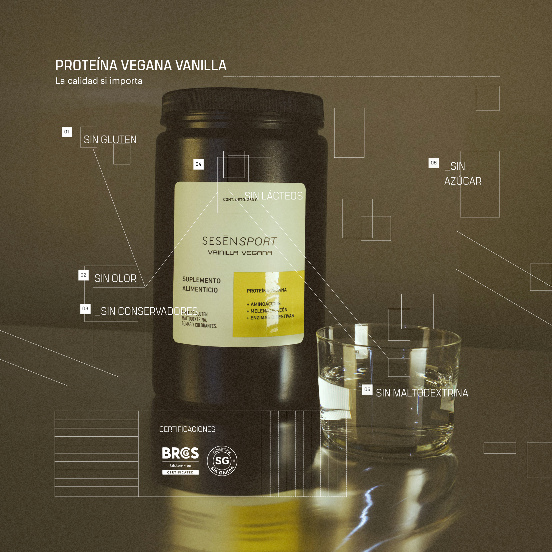 Proteína de Vanilla / Vegana