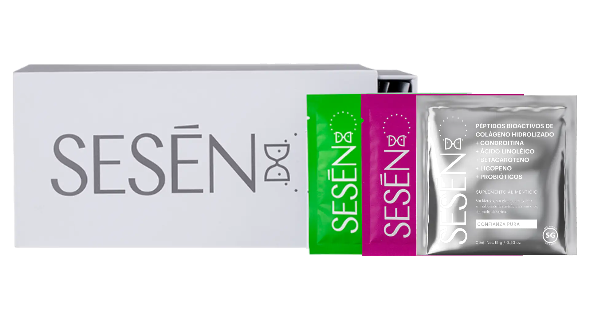 Caja de Sachets Mix&Match con sobres individuales en el frente