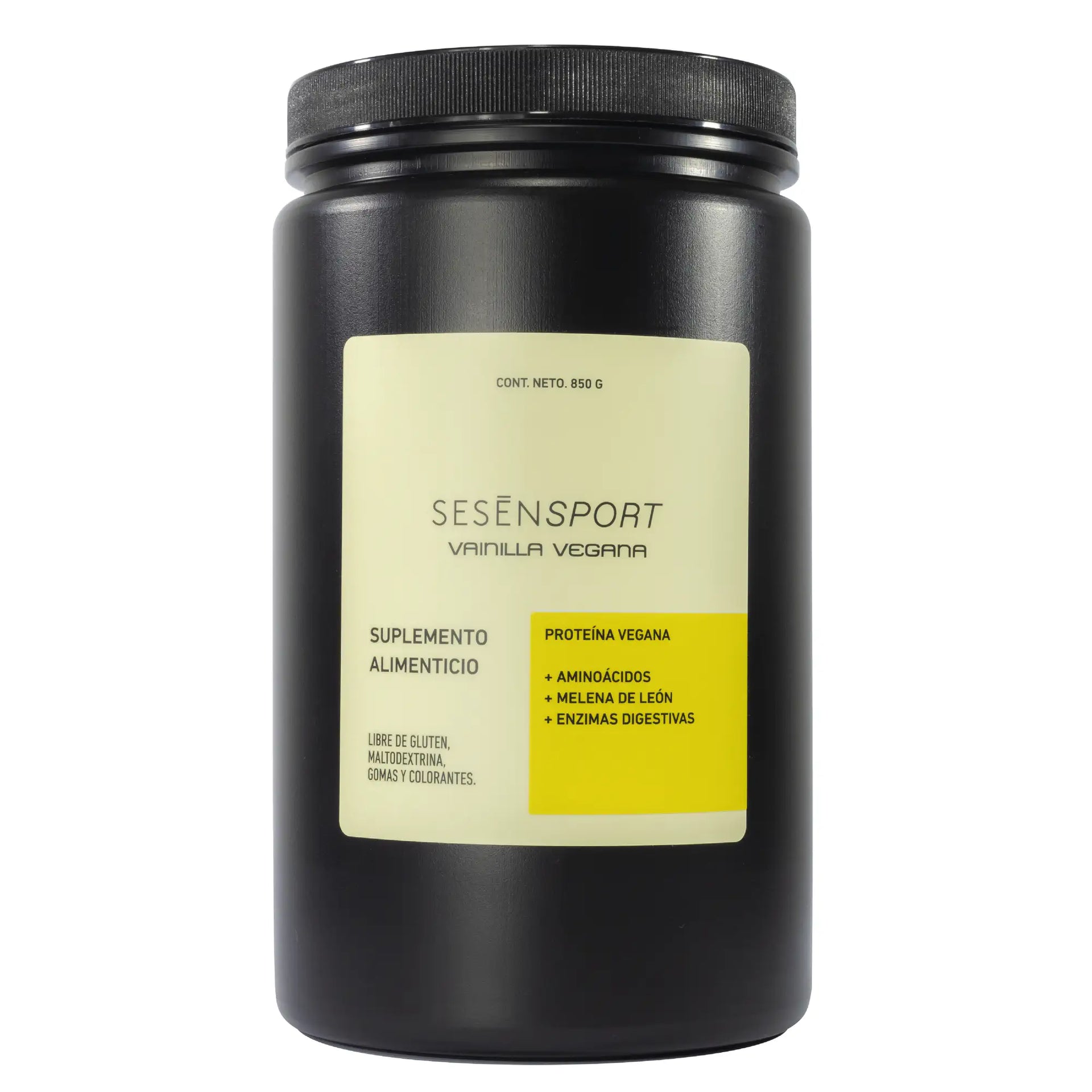Envase de proteína vegana sabor vainilla en polvo, suplemento alimenticio de 850 g